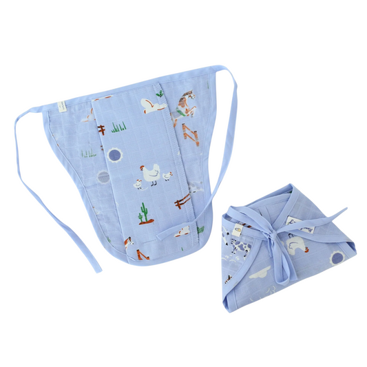 Reusable Muslin Nappies with Central Panel – 4-Layered, Assorted Prints