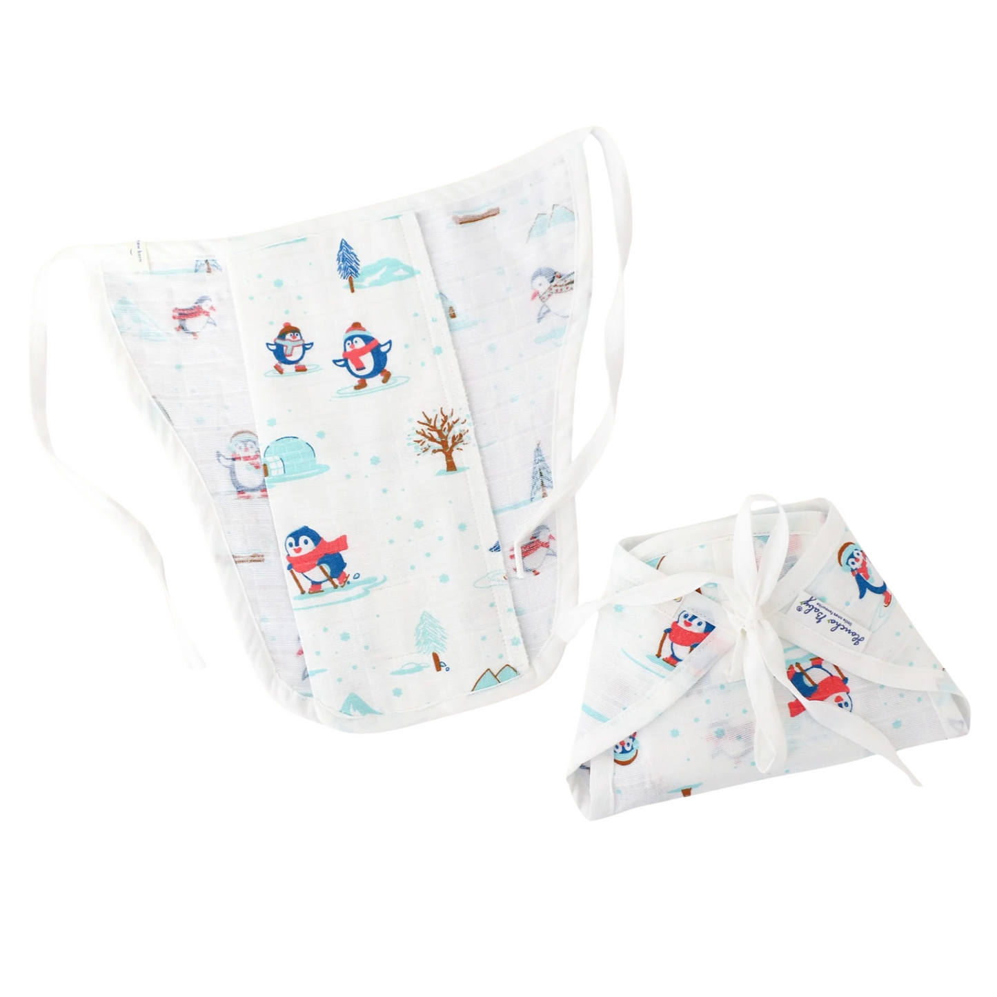 Reusable Muslin Nappies with Central Panel – 4-Layered, Assorted Prints