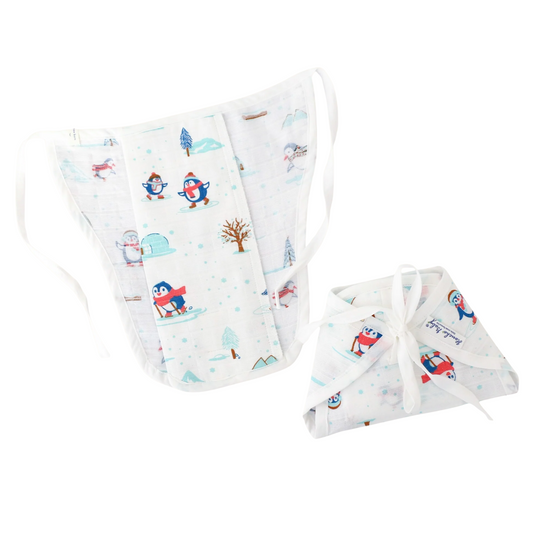 Reusable Muslin Nappies with Central Panel – 4-Layered, Assorted Prints